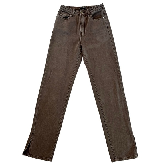 Pretty Little Thing Botton Side Slit Pants size 36 - Picture 1 of 16